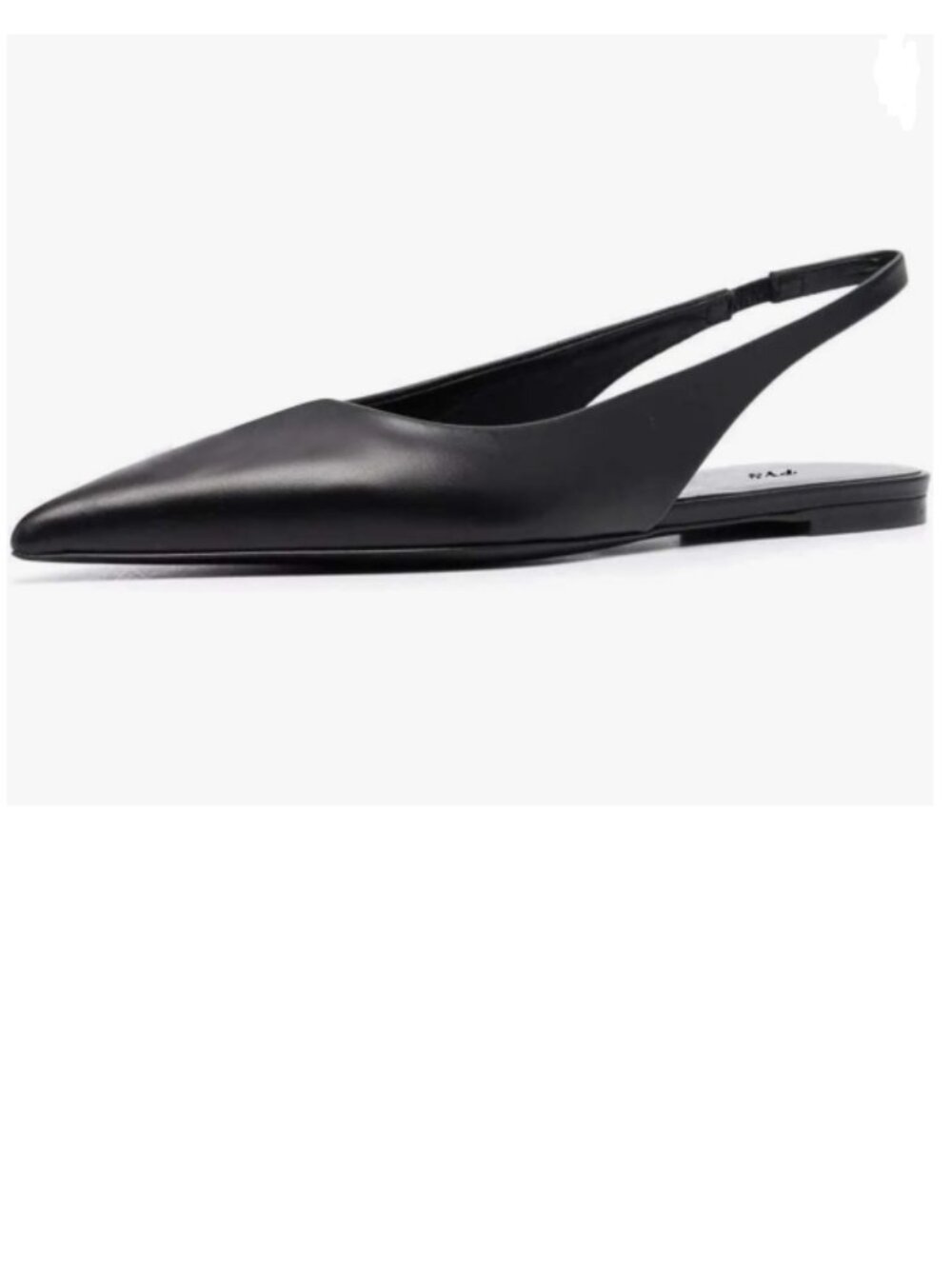 FYS Black Pointed Toe Pumps Comfortable Slip on Slingbacks Office Walking Shoes